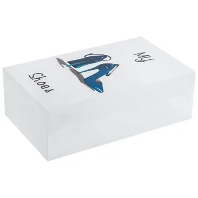 Коробка для хранения обуви «ЭКСПЕРТХАУС», прозрачная, 30*18*10см