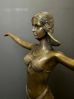Бронзовая скульптура в стиле Ар-Деко «Танцовщица»