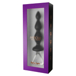 Черная анальная цепочка 20,1см Adrien Lastic Silicone Anal Plug Metal Handle Arrow II Size M