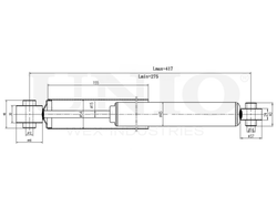 Амортизатор газовый задней подвески UNIO SAB-10494