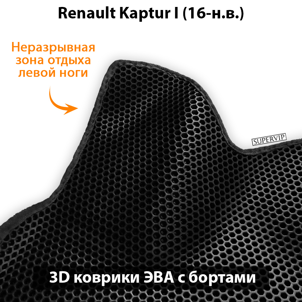 комплект эва ковриков в салон авто для renault kaptur I 16-н.в. от supervip