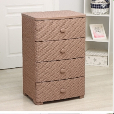 Комод 4-х секционный «Плетёнка», цвет какао