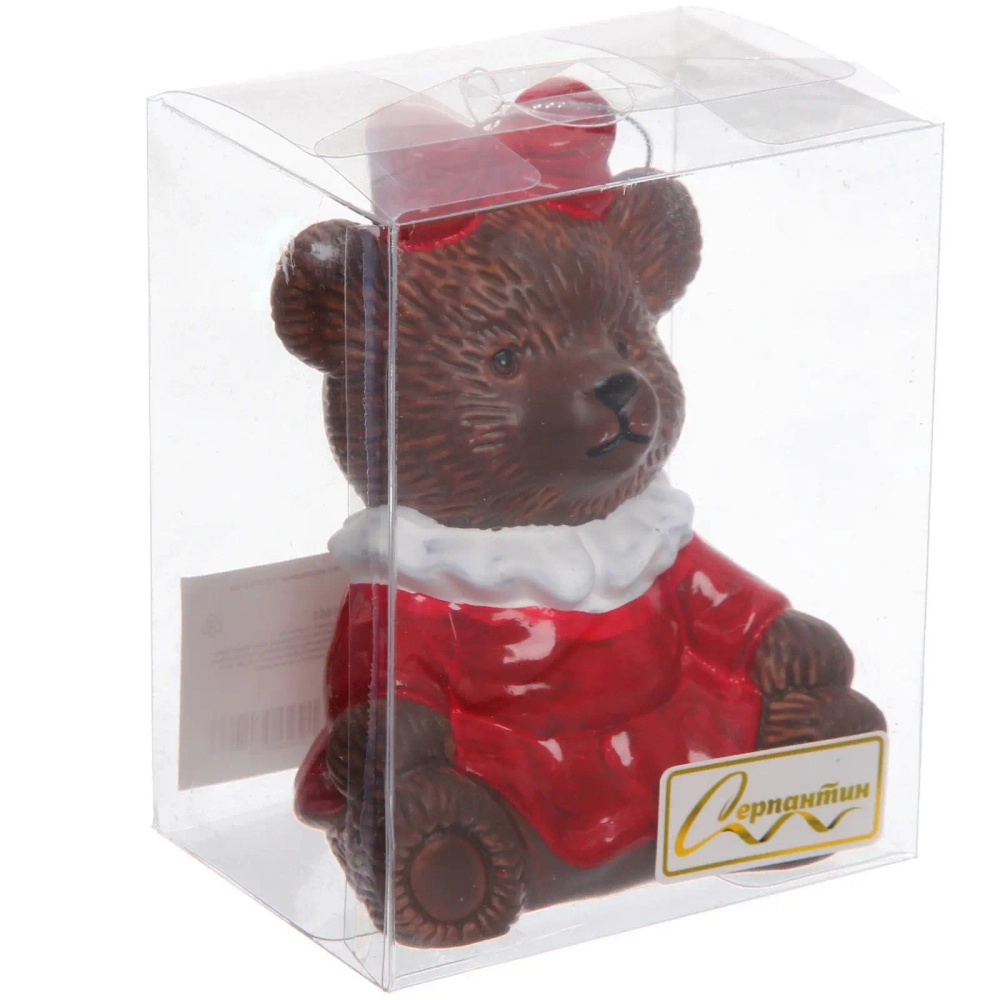 Ёлочная игрушка «Милая медведица» 7,5*6*9,5 см