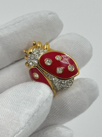 Брошь Божья коровка Swarovski