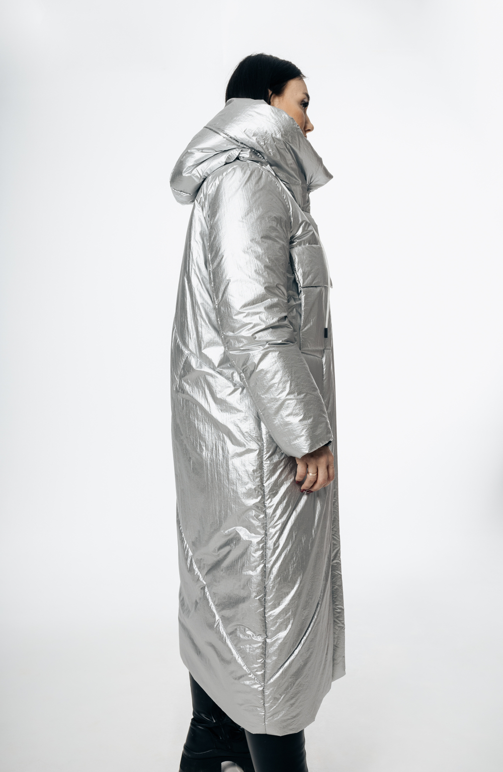 Длиный пуховик Naona Mazzotti с наполнителем - микрогель