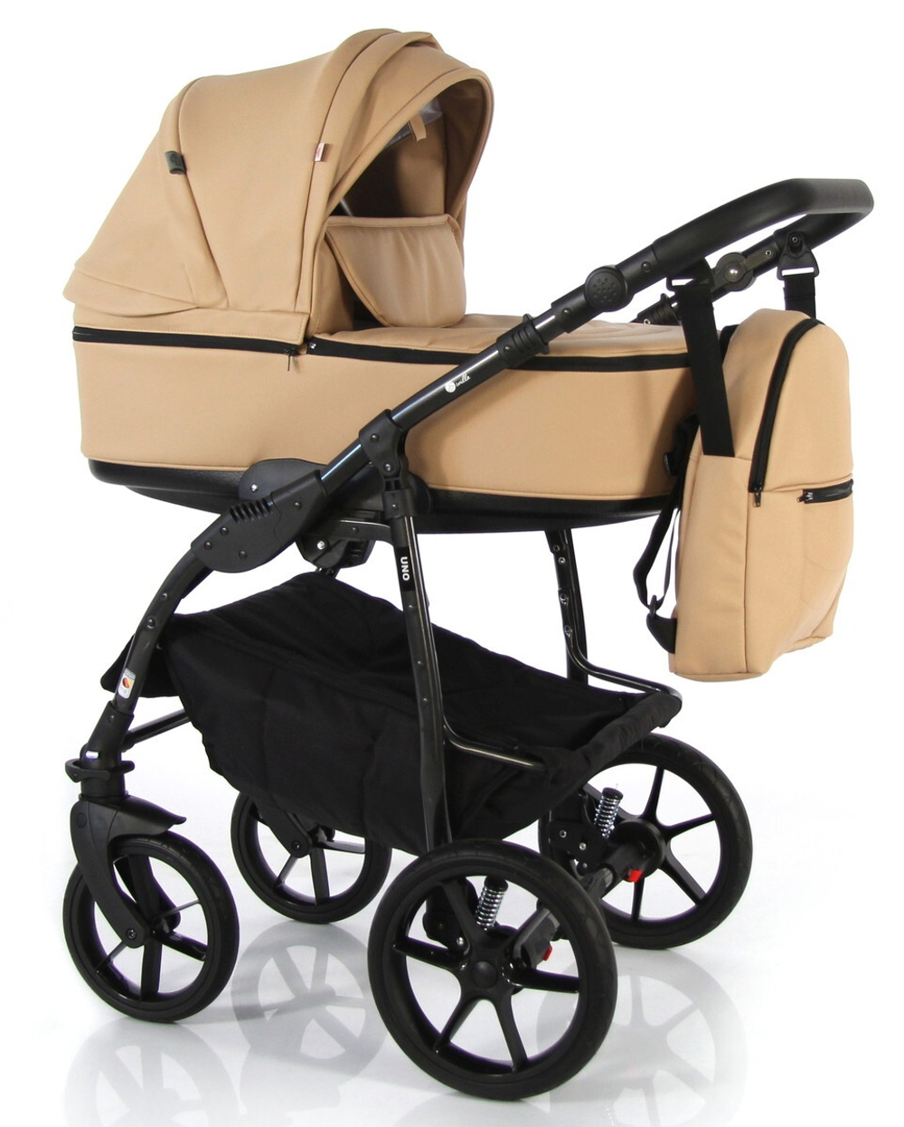 Детская коляска Sevillababy Uno 2 в 1 бежевый экокожа