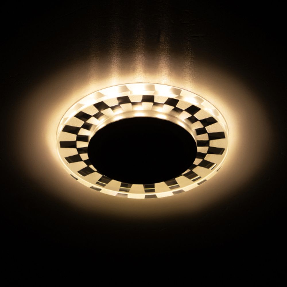 Светильник встраиваемый cо светодиодной подсветкой ЭРА DK LD47 SL /1 под лампу MR16 GU5.3 белый/белый