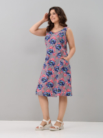 Платье П-012/серый-голубойпион