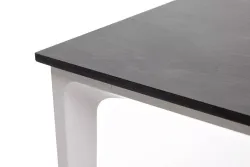 "Малага" обеденный стол из HPL 90х90см, цвет "серый гранит", каркас белый