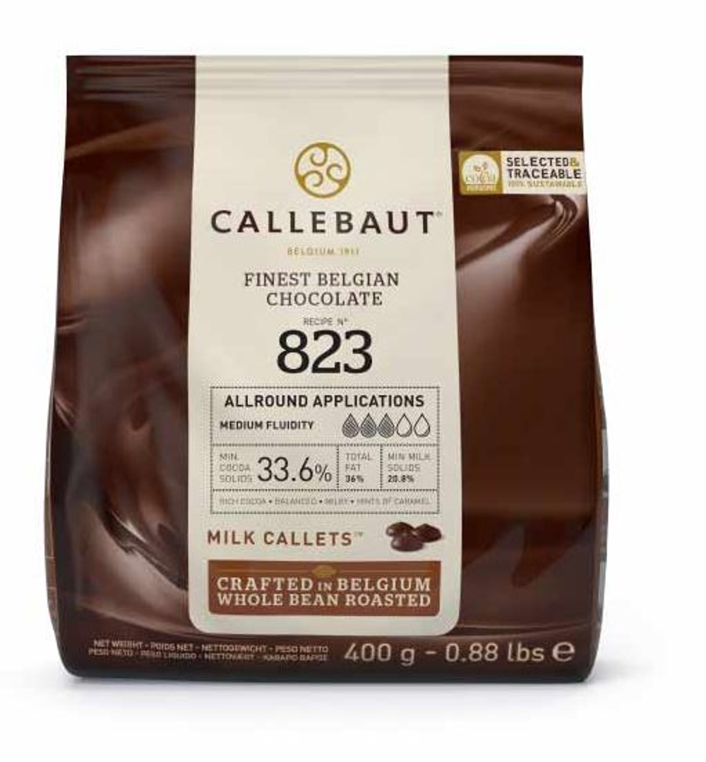 Шоколад Callebaut Молочный 33.6% (Пакет 400г)