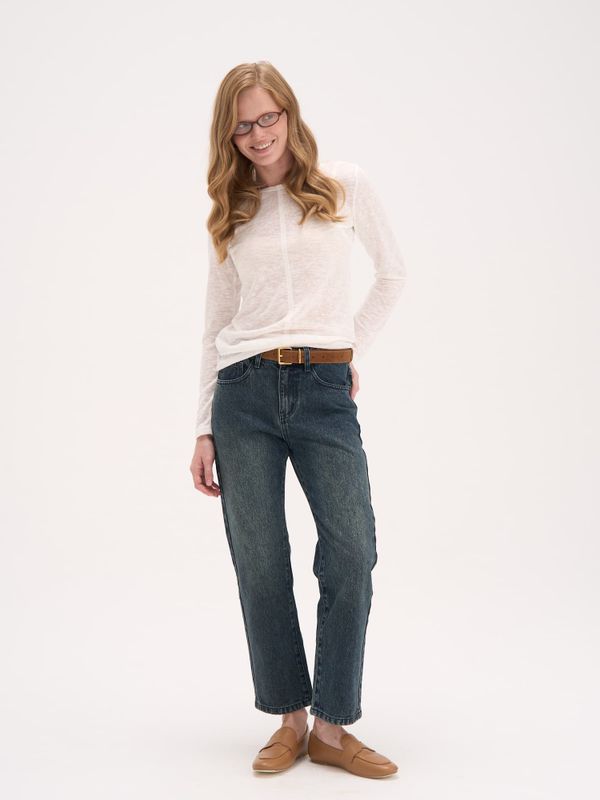 Джинсы прямые с вискозой 