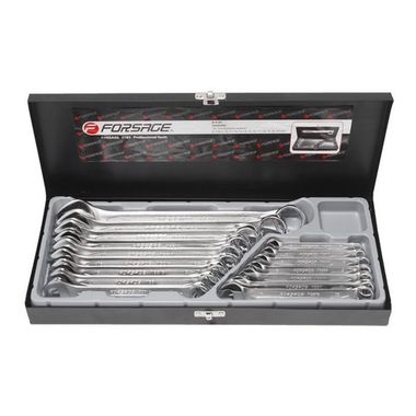 Набор ключей комбинированных 16пр.(6-19, 22, 24мм),в метал. Кейсе Forsage 5161