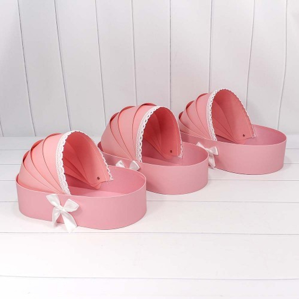 Коробка 39х23.3х9 см Набор 3 шт "Люлька" (Розовый)