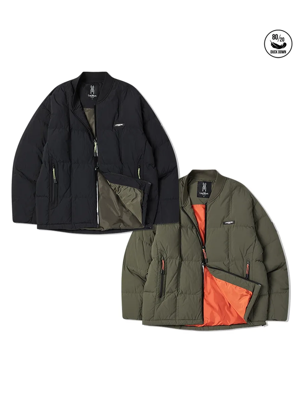 Стеганный пуховик средней плотности