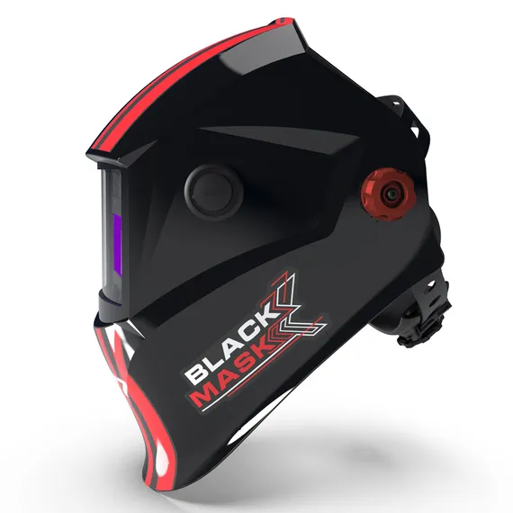 Маска сварщика хамелеон BLACK MASK c АСФ 777 51ST777SS (с наклейками)