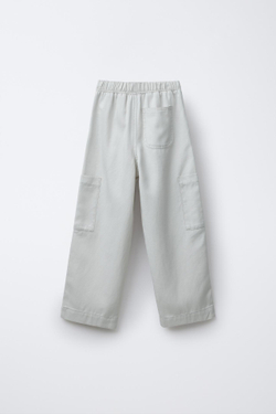 ZARA СТРУЯЩИЕСЯ БРЮКИ-КАРГО, СЕРЫЙ