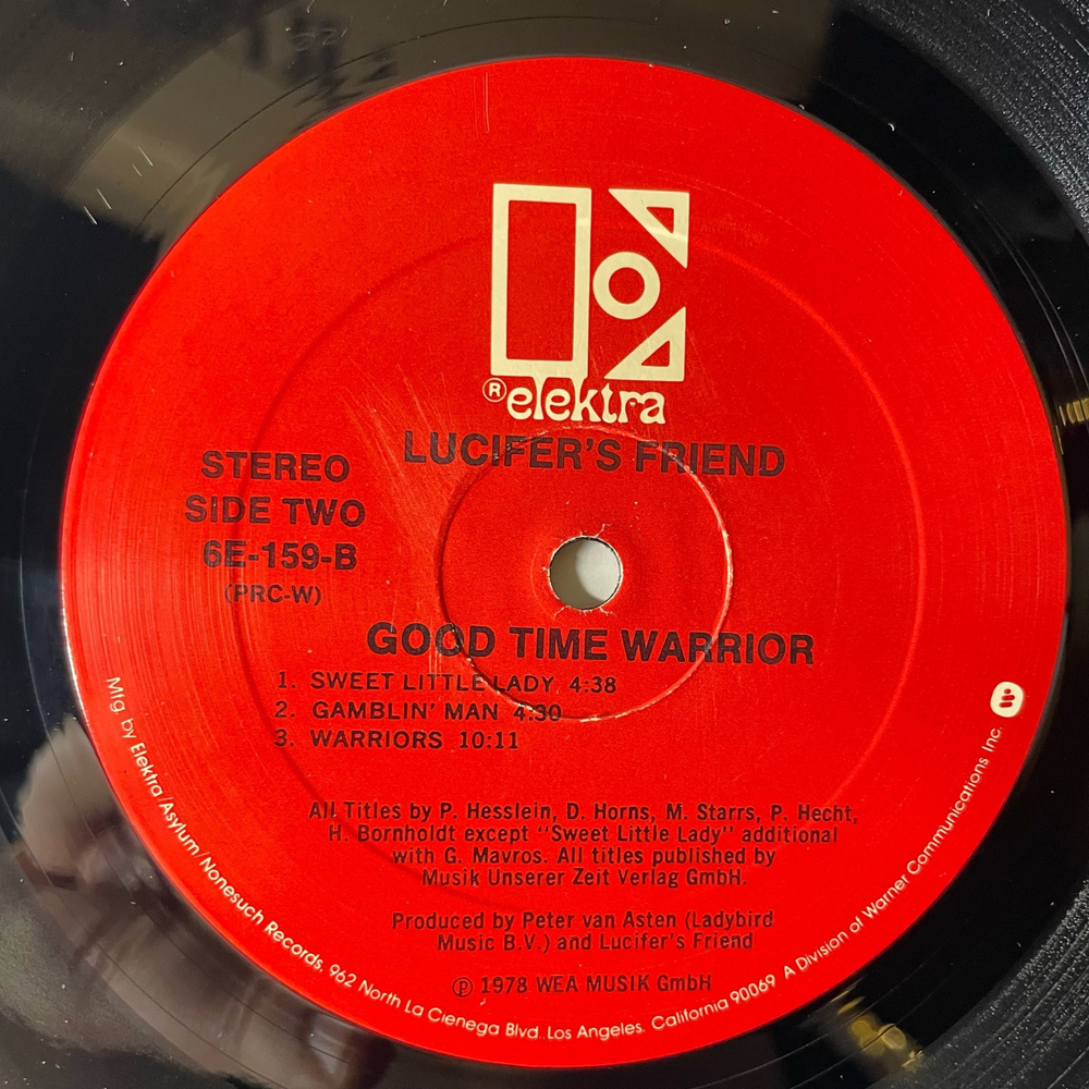 Винтажная виниловая пластинка LP Lucifer's Friend Good Time Warrior (США 1978)