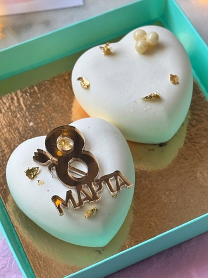 Муссовые пирожные "Сердца" (8 марта) 140 грамм