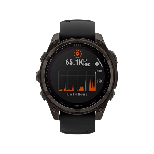 Умные часы Garmin Fenix 8, 47мм, Solar Sapphire Titanium Carbon Gray (010-02906-11)