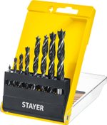STAYER M-type, 8 шт: 3-4-5-6-7-8-9-10 мм, набор спиральных сверл по дереву (2942-H8)