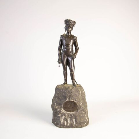 Винтаж: Бронзовая скульптура «Офицер саксонского королевского полка»