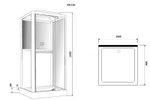 Душевая кабина Grossman Alba GR126 (90x100x225) дверь распашная,3 места