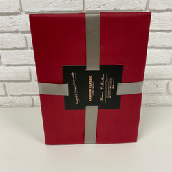 Комплект постельного белья ЕВРО 100% Сатин однотонный красный