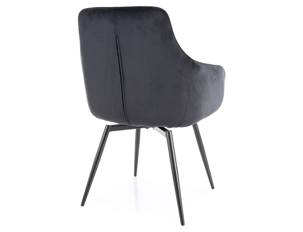Стул SIGNAL MARLO Velvet Bluvel 19 черный/черный, поворотный