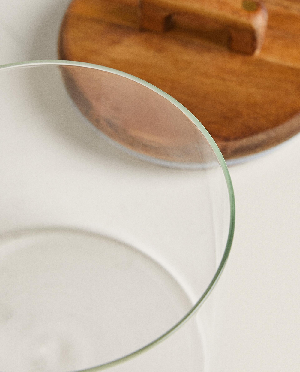 Zara Home пищевой контейнер из дерева, цвет бежевый, 13.8 см