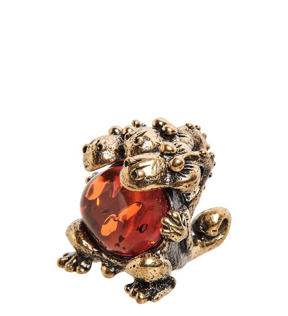 Народные промыслы AM-2756 Фигурка «Змей Горыныч» (латунь, янтарь)