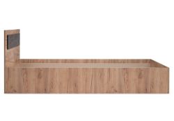 Двуспальная кровать Taika 160х200 дуб золотой / камень темный