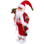 Дед Мороз - Лесовичок «Дед Мороз с фонарем» 45 см, Красный