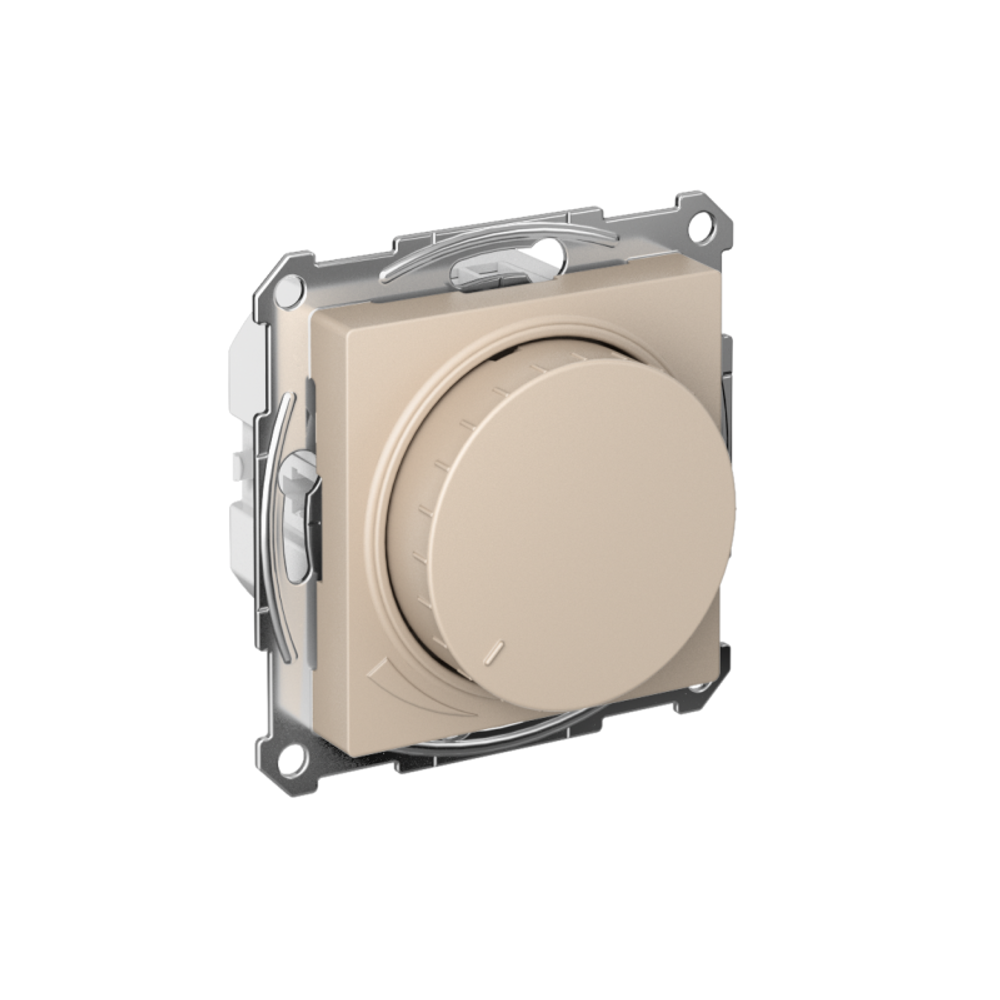 Светорегулятор поворотно-нажимной AtlasDesign (диммер) LED RC 400Вт мех. песочн. SE ATN001223