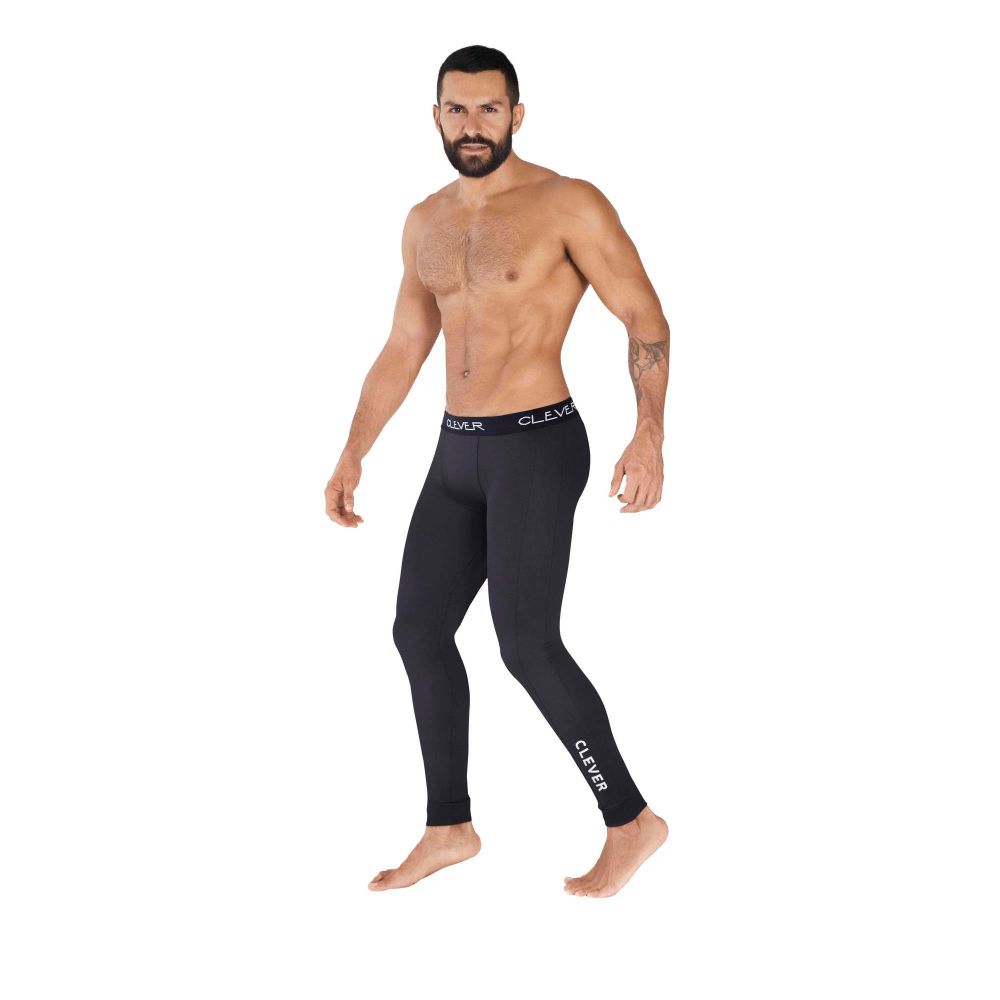 Мужские легинсы черные Clever VISUAL LONG JOHNS 037311