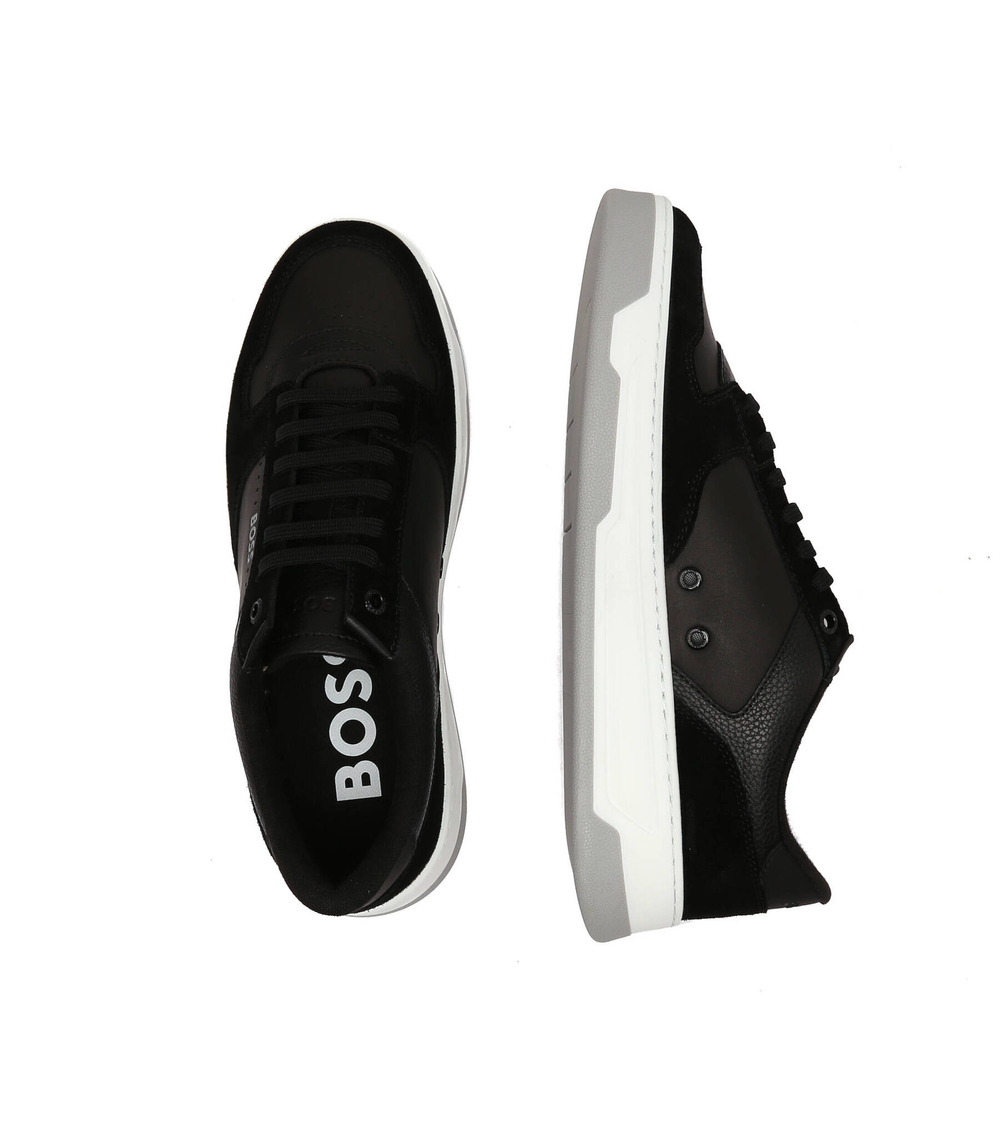 Кожаные кроссовки baltimore_tenn_sdtb BOSS BLACK - черный(50493208)