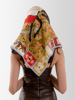 Платок «Женский лик Алтая. Осень» 100% шёлк
