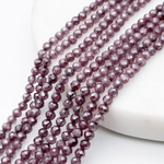 Фианит (кубический цирконий), цвет какао, размер 3 мм, цена за нить около 130 шт (38 см)