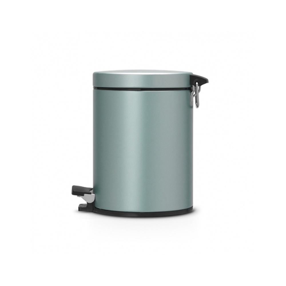 Ведро для мусора Brabantia мятный металлик 5л вид сбоку