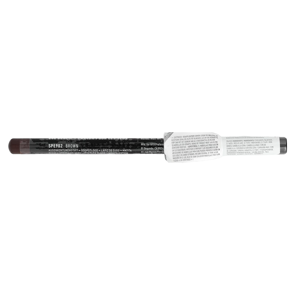 NYX Professional Makeup, тонкий карандаш для глаз, оттенок 902 коричневый, 1,1 г (0,03 унции)
