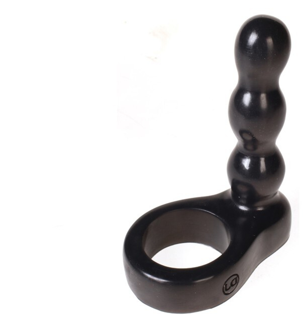 Анальный стимулятор с кольцом The Double Dip 2 (Цвет: черный)