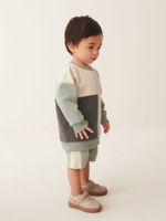 Толстовка и шорты в комплекте для мальчика Next 566-245, Светло-зеленый, Светло-серый