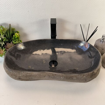 Раковина из речного камня RS-65385 64*38*15 0863