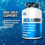 EVLution Nutrition, BCAA1000, 60 растительных капсул
