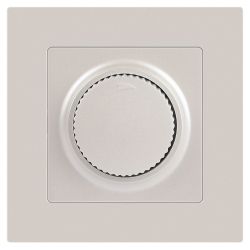 Светорегулятор Intro Accent 6-401-06 поворотный, 600Вт 230В, IP20, СУ, перламутр | Intro