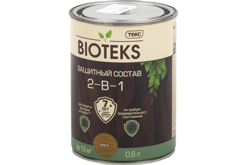 Антисептик Текс Bioteks лессирующий (2 в 1) орех (0,8л)