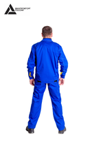 Костюм мужской летний «ДНЕПР» (куртка+полукомбинезон) цв.васильковый/светло-серый БОЛЬШОЙ РАЗМЕР