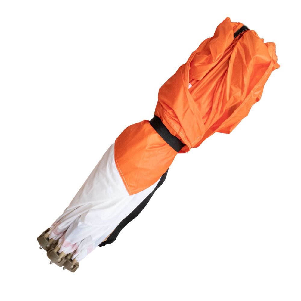 Палатка зимняя куб СЛЕДОПЫТ 1,8 х1,8 м, Oxford 240D PU 1000, S по полу 3,2  кв.м ,цв. оранжевый/бел