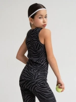 Майка для девочки на лето в рубчик