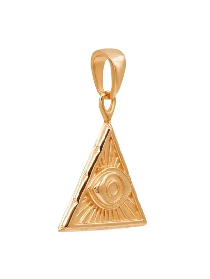 Подвеска «Всевидящее Око» из серебра с позолотой, вид полубоком