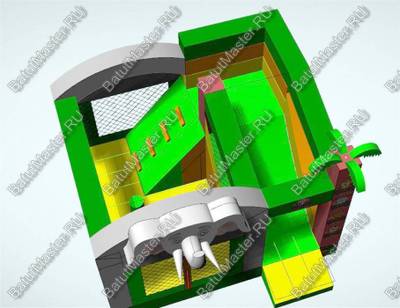 Коммерческий надувной батут "Слоник" с крышей
